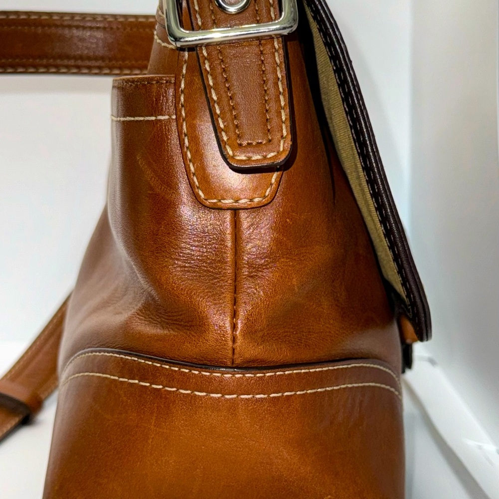 Coach Brown Hampton Flapover Shoulder Bag F11196